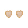 1 Pair Simple Style Commute Heart Shape Inlay 304 Stainless Steel Gem 18K Gold Plated Ear Studs