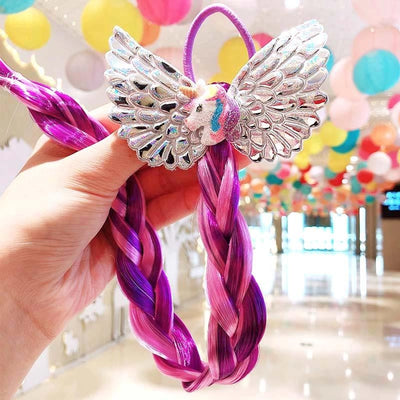 children&#39;s cartoon  color wig hair rope headdress cheap scrunchies