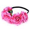 velvet rose wreath hair band silk cloth rose headband seaside holiday headdress children's photo hair accessories