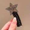 Women's Cute Star Plastic Resin Inlay Rhinestones Bubble Braid Hair Rope