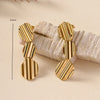 1 Pair Simple Style Classic Style Geometric Flower 304 Stainless Steel 18K Gold Plated Drop Earrings Ear Studs