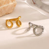 Jewelry Simple Style Classic Style Solid Color 304 Stainless Steel 18K Gold Plated Plating Open Rings