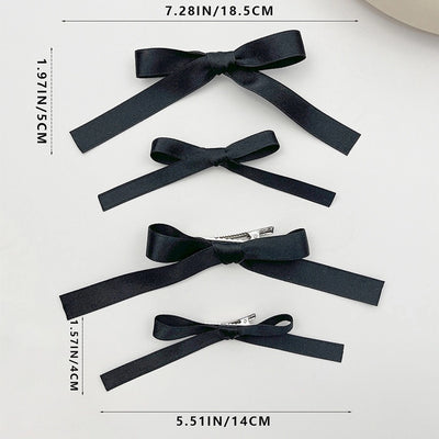 Ballet Girl French Style Pure Desire Bow Ribbon Hairpin Super Fairy Ins Back of Head Hairpin Double Ponytail Hair Accessories