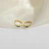 1 Pair Elegant Simple Style Commute Geometric Copper Zircon 14K Gold Plated Earrings