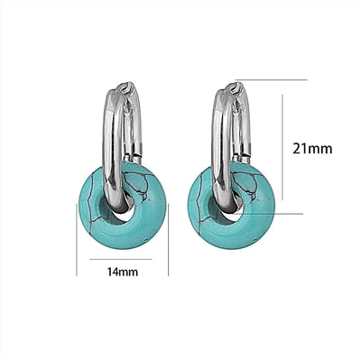 1 Pair Retro Simple Style Geometric Polishing 304 Stainless Steel Drop Earrings