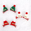 Christmas Cute Women's Christmas Hat Letter Elk Plastic Iron Hair Clip