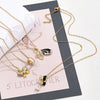 304 Stainless Steel Copper 18K Gold Plated Enamel Round Wings Butterfly Zircon Pendant Necklace