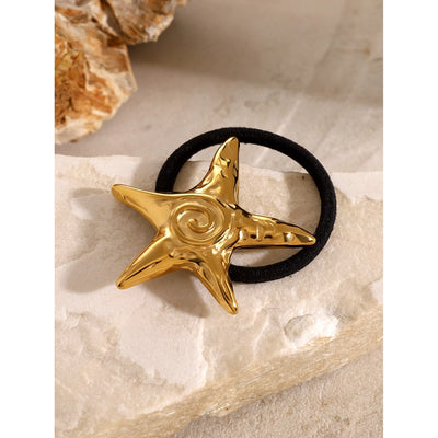 Women's Vacation Simple Style IG Style Pentagram 316 Stainless Steel  Plating Hair Tie