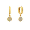 1 Pair IG Style Elegant Simple Style Geometric Copper Zircon 24K Gold Plated Drop Earrings Ear Cuffs Ear Studs