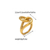 Jewelry Retro Simple Style Commute Geometric 304 Stainless Steel 14K Gold Plated Rings