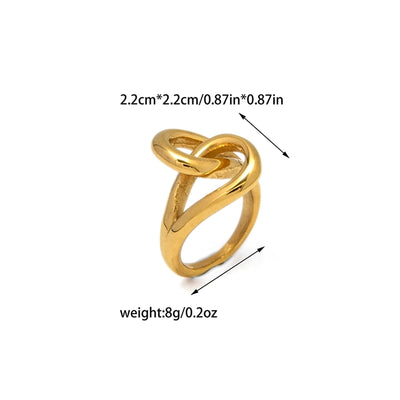 Jewelry Retro Simple Style Commute Geometric 304 Stainless Steel 14K Gold Plated Rings