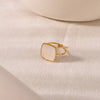 Jewelry Simple Style Commute Geometric 304 Stainless Steel Shell 18K Gold Plated Inlay Open Rings