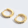 1 Pair Elegant Simple Style Commute Geometric Copper Zircon 14K Gold Plated Earrings