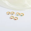 1 Pair Elegant Simple Style Commute Devil's Eye Heart Shape Enamel Copper Zircon 14K Gold Plated Earrings