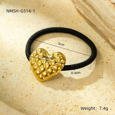 Women's Simple Style Flower Titanium Steel Plating Hair Tie