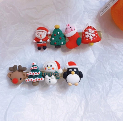 Christmas Fashion Girl'S Christmas Tree Arylic Hair Clip