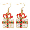 Christmas earrings money bag gift box hat shoes gloves scarf party earrings