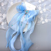 cartoon style bow knot organza rhinestone hair clip