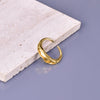 Jewelry Simple Style Classic Style Solid Color 304 Stainless Steel 18K Gold Plated Plating Open Rings