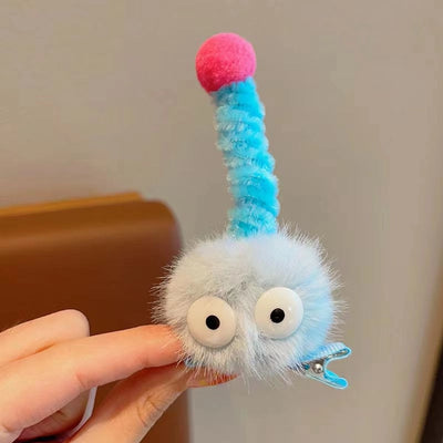 new girl cute three-dimensional cartoon hairpin baby winter funny plush hairpin headdress children's hair accessories