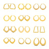 1 Pair Basic Simple Style Classic Style U Shape Geometric Round Plating Titanium Steel Earrings