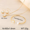 Jewelry Simple Style Commute Round 304 Stainless Steel 18K Gold Plated Jewelry Set