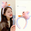 Headwear Cute Super Cute Plush Rabbit Hairband Women's Autumn and Winter Face Washing Non-slip Headband Internet Celebrity TikTok Other Hair Accessories