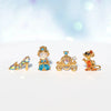 4 Pieces Set Cute Simple Style Cartoon Character Copper Copper Earrings Sets