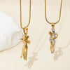 Jewelry Romantic Simple Style Humanoid 304 Stainless Steel 14K Gold Plated Polishing Pendant Necklace