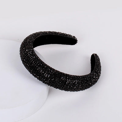 baroque style u shape sponge inlay rhinestones pearl hair band 1 piece