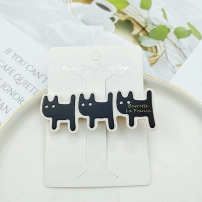 cartoon style cat acetic acid sheets handmade hair clip 1 piece