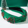 Christmas Elegant Classic Style Women's Santa Claus Heart Shape Alloy Inlay Pearl Hair Band