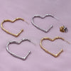 1 Pair Simple Style Classic Style Heart Shape Plating 304 Stainless Steel Ear Studs