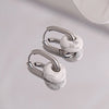 1 Pair Retro Simple Style Geometric Polishing 304 Stainless Steel Drop Earrings