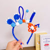 Children Unisex Cartoon Style Cute Heart Shape Flower Plush Handmade Hair Band