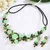 Women's Vacation Beach Sweet Flower Alloy Inlay Rhinestones Pearl Hair Band Earrings