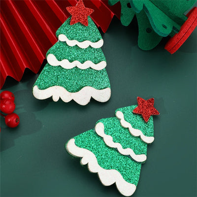 Christmas Cute Sweet Women's Christmas Tree Santa Claus Snowman Alloy Plastic Hair Clip