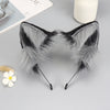 A generation of hair simulation beast ear plush headdress cat ear cat tail cosplay set hairband Net red accessories