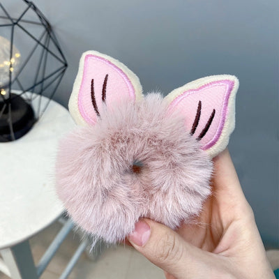 cute cat ears plush hair ring