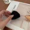 Internet celebrity Triangle Plush hairpin back head updo hair clip female grip high-grade furry shark clip head