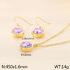 Jewelry Simple Style Commute Round 304 Stainless Steel 18K Gold Plated Jewelry Set