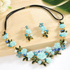 Women's Vacation Beach Sweet Flower Alloy Inlay Rhinestones Pearl Hair Band Earrings