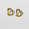 1 Pair Simple Style Classic Style IG Style Letter Plating Brass 24K Gold Plated Ear Studs