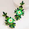 1 Pair Glam Vintage Style Baroque Style Flower Inlay Alloy Resin Rhinestones Glass 14K Gold Plated Drop Earrings