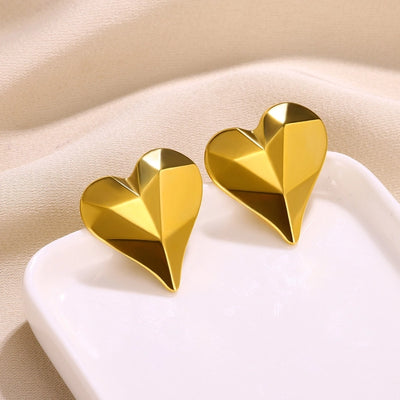 Jewelry Romantic Simple Style Solid Color Heart Shape 304 Stainless Steel Stainless Steel Jewelry Sets