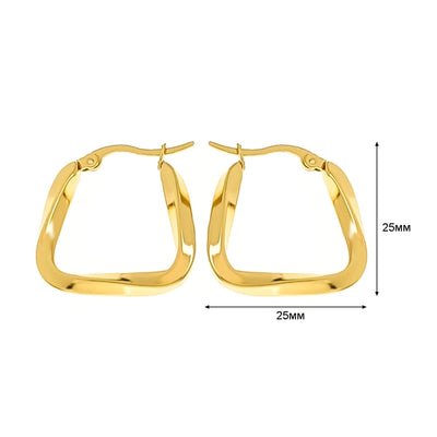 1 Pair Basic Simple Style Classic Style U Shape Geometric Round Plating Titanium Steel Earrings