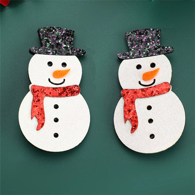 Christmas Cute Sweet Women's Christmas Tree Santa Claus Snowman Alloy Plastic Hair Clip