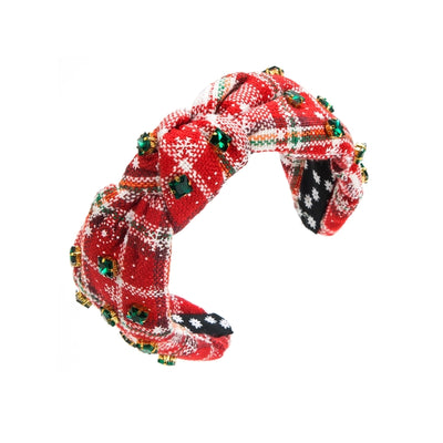 Christmas Glam Luxurious Women's Plaid Snowflake Rhinestone Hair Band