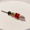 classic style solid color rhinestone diamond hair clip