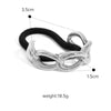 Women's Casual Modern Style Square Bow Knot Shell 304 Stainless Steel Metal Shiny Metallic Hair Tie